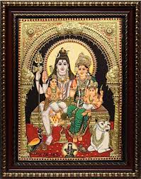 SMT PREMALATHA TANJORE PAINTING ARTIST - Latest update - SHIVA PARVATHI TANJORE PAINTING IN BANGALORE